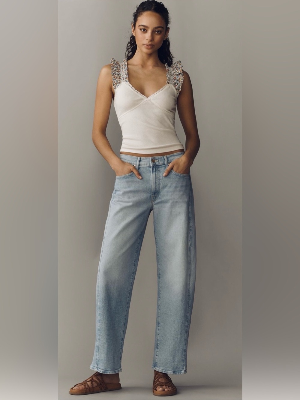 MOTHER Light Blue Straight-Leg Jeans